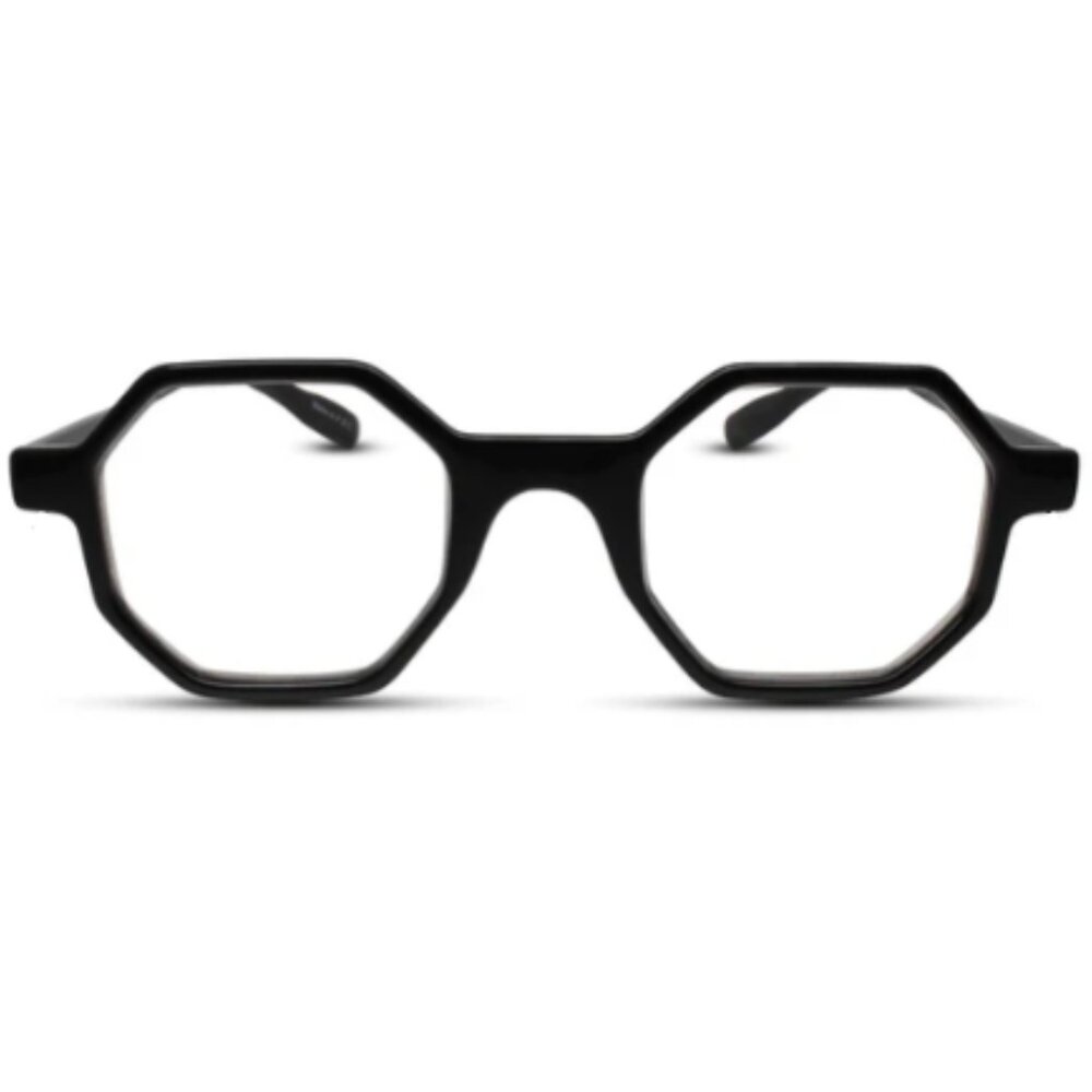 2 See Life Premium Prescription Strength Hexagon Reading Glasses in Black